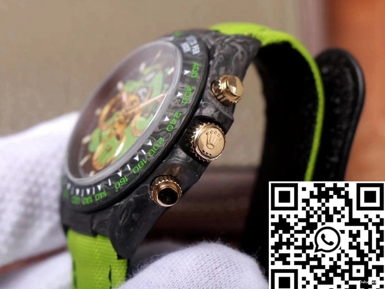 Carbon Green Cosmos Dragon Rolex Daytona Edition Chronograph Dial Fiber Exploded 1226